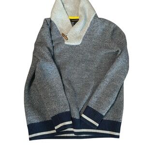 Banana‎ Republic Cowl Neck Knit Toggle Sweater Mens Size XL Merino Wool